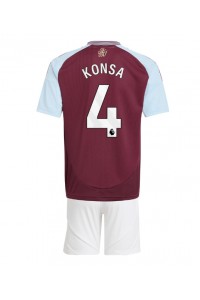 Aston Villa Ezri Konsa #4 Babytruitje Thuis tenue Kind 2024-25 Korte Mouw (+ Korte broeken)